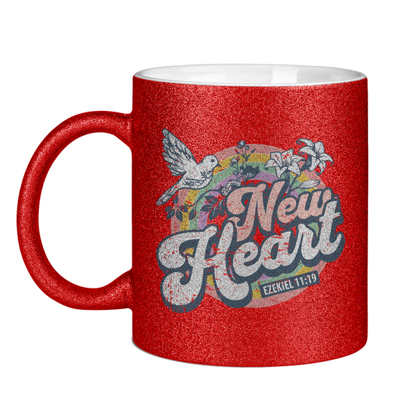 Glitzertasse new heart ezekiel 11:19