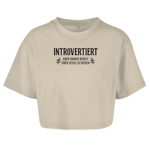 Damen Oversize Crop Top introvertiert