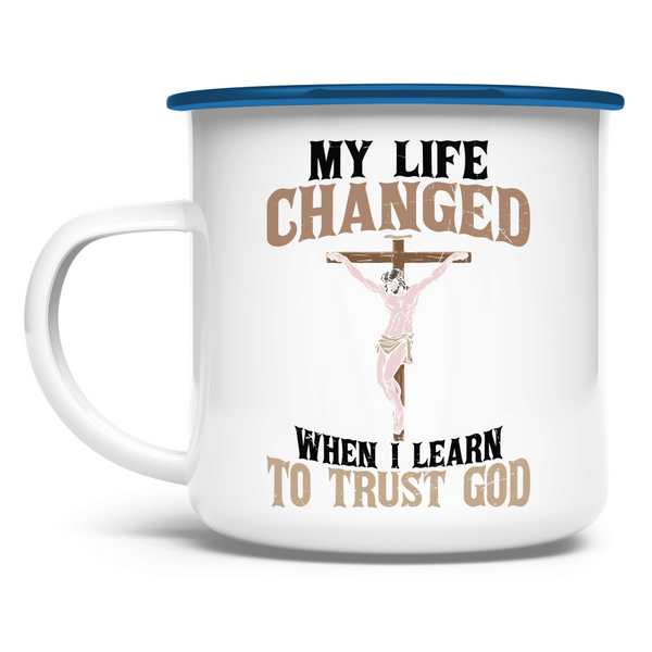 Emaille Tasse i learn to trust god