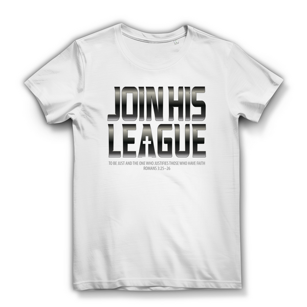 Damen  Bio T-Shirt join his league romans 3:25-26