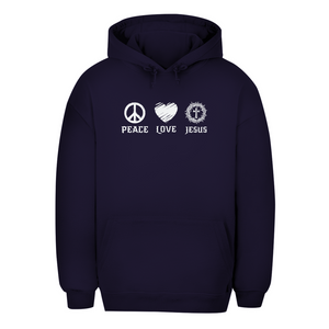 Unisex Oversize Hoodie peace love jesus