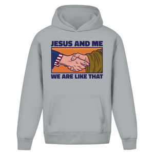 Oversize Hoodie Ohne Kordel jesus and me we are like that
