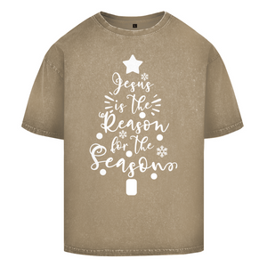 Oversize Washed T-Shirt jesus is the reason for the season