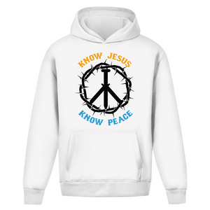 Oversize Hoodie Ohne Kordel know jesus know peace