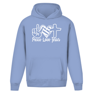 Oversize Hoodie Ohne Kordel peace love jesus