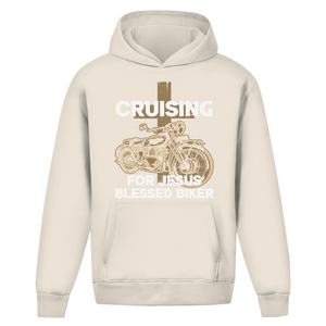 Oversize Hoodie Ohne Kordel cruising for jesus blessed biker