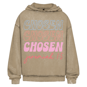 Oversize Washed Hoodie chosen jeremiah 1:5