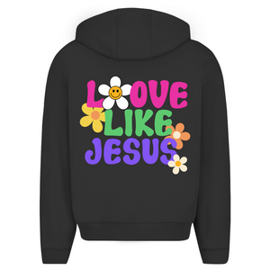 Oversize Zipper Hoodie love like jesus