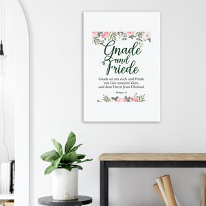 gnade und friede philipper 12 Leinwandbild