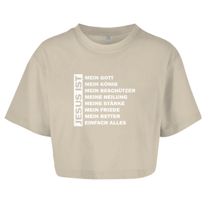 Damen Oversize Crop Topjesus ist mein gott