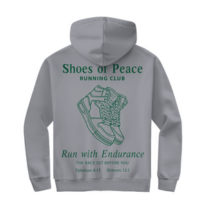 Herren Zipper Hoodie run with endurance hebrews 12:1