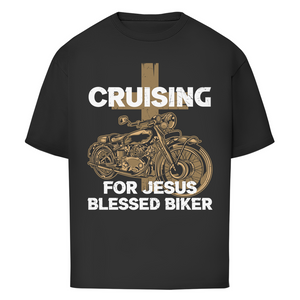 Oversize T-Shirt cruising for jesus blessed biker