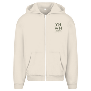 Oversize Zipper Hoodie yhwh every breath speakt his name