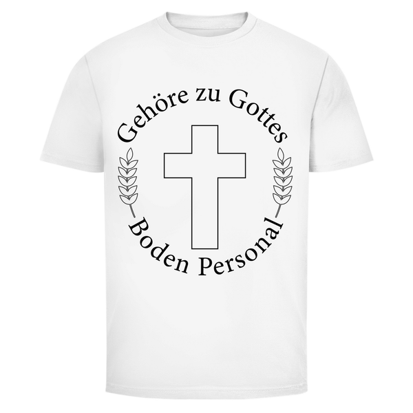 Herren T-Shirt gehöre zu gottes boden personal