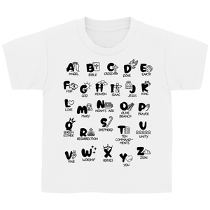 Kinder T-Shirt Christliches Alphabet