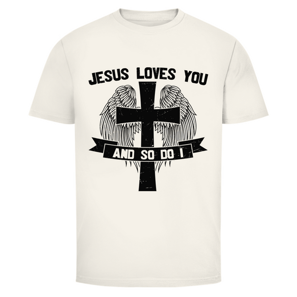 Herren T-Shirt jesus loves you and so do i