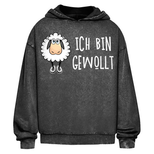 Oversize Washed Hoodie ich bin gewollt