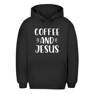 Unisex Oversize Hoodie coffee and jesus