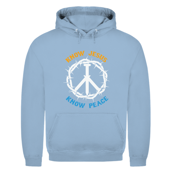 Herren Hoodie know jesus know peace