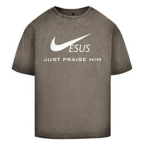 Oversize Washed T-Shirt jesus just praise him