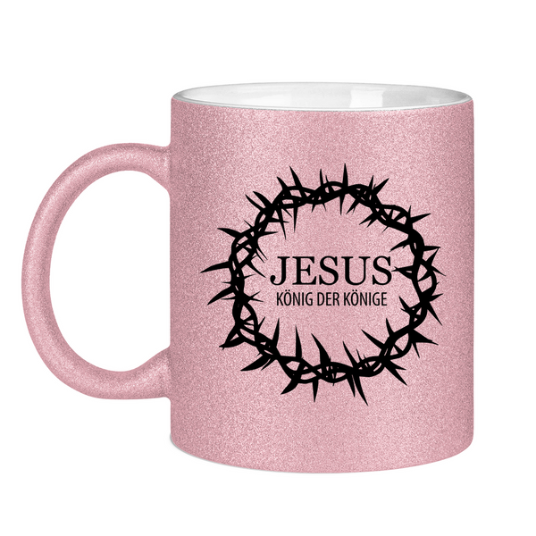 Glitzertasse jesus könig der könige