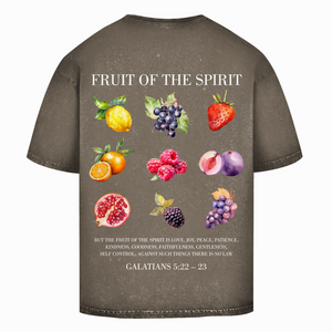 Oversize Washed T-Shirt fruit of the spirit galatians 5:22-23
