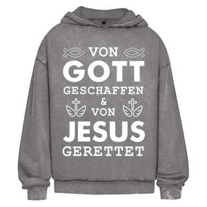 Oversize Washed Hoodie von gott geschaffen