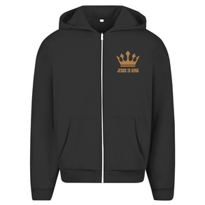 Oversize Zipper Hoodie jesus is king krone