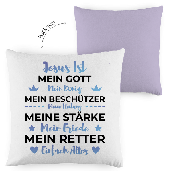 Kopfkissen zweifarbig jesus ist mein gott