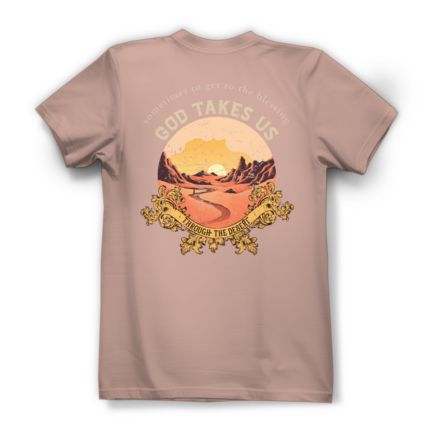 Damen Bio T-Shirt god take us through the desert