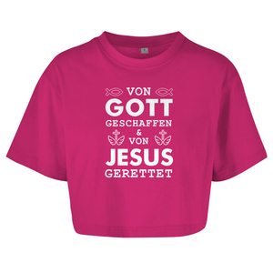 Damen Oversize Crop Top von gott geschaffen