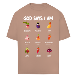 Oversize T-Shirt god says i am handsome