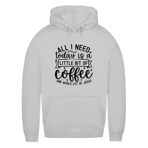 Damen Hoodie little bit of coffee and whole lot of jesus
