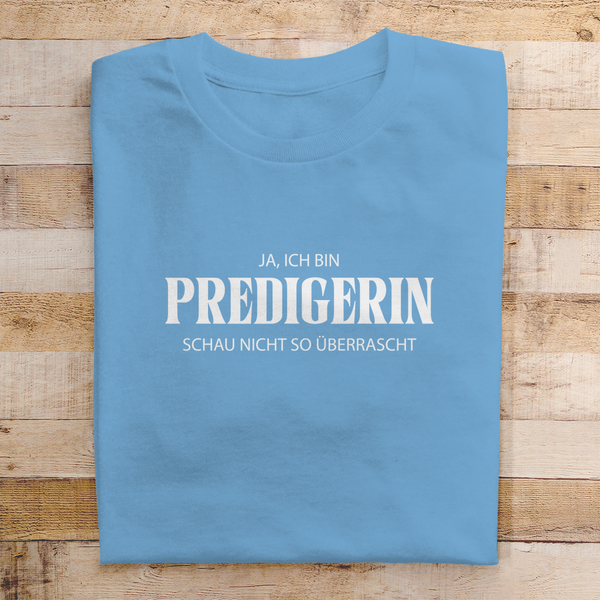 Herren T-Shirt ja ich bin predigein