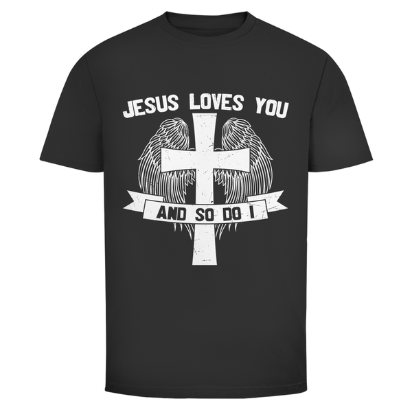 Herren T-Shirt jesus loves you and so do i