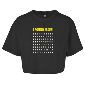 Damen Oversize Crop Top i found jesus