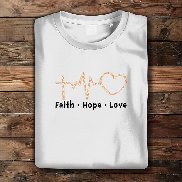 Damen Bio T-Shirt faith hope love