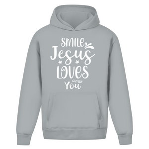 Oversize Hoodie Ohne Kordel smile jesus loves you