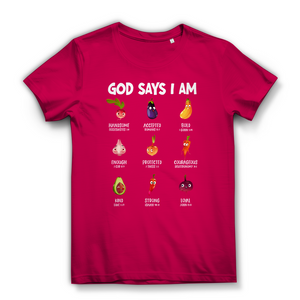 Damen Bio T-Shirt god says i am handsome