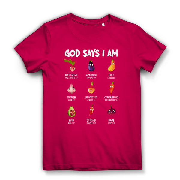 Damen Bio T-Shirt god says i am handsome