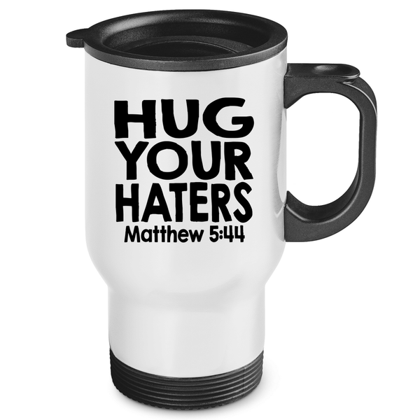 Edelstahl-Thermobecher hug your haters matthew 5:44