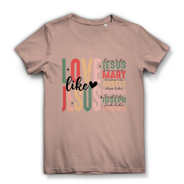 Damen Premium Bio T-Shirt love like jesus