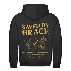 Herren Hoodie saved by grace ehpesians 2:8-9
