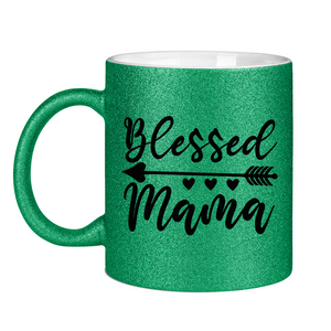 Glitzertasse blessed mama