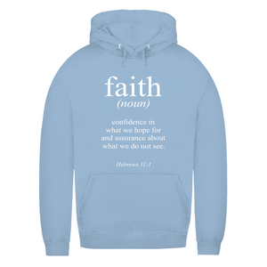 Damen Hoodie faith hebrews 11:1