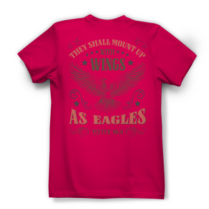 Damen Bio T-Shirt mount up with wings isaiah 40:31