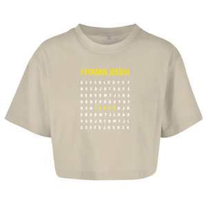 Damen Oversize Crop Top i found jesus