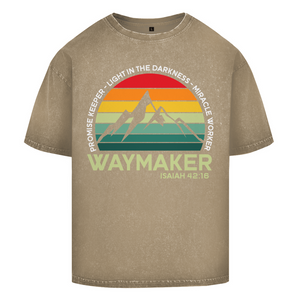 Oversize Washed T-Shirt waymaker isaiah 42:16