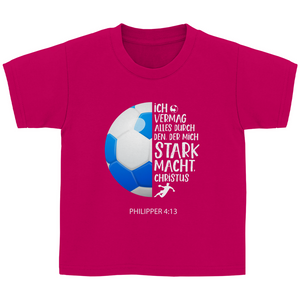 Kinder T-Shirt stark macht valleyball spieler philipper 4.13