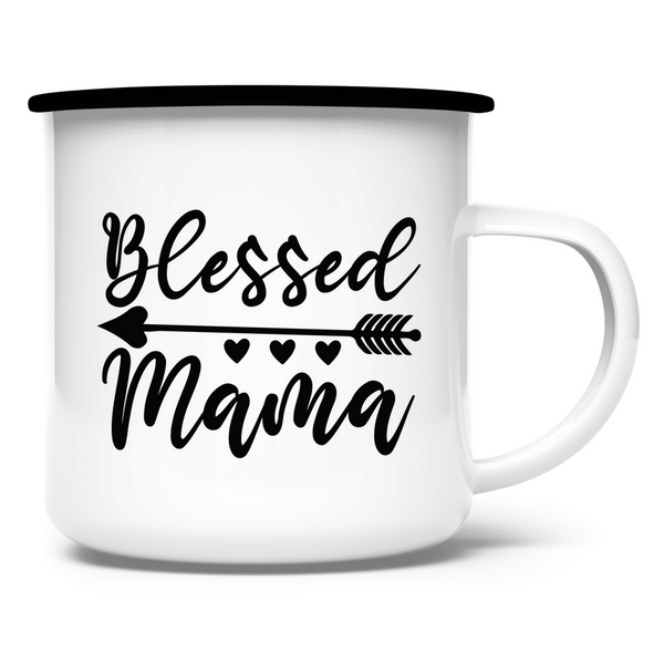 Emaille Tasse blessed mama